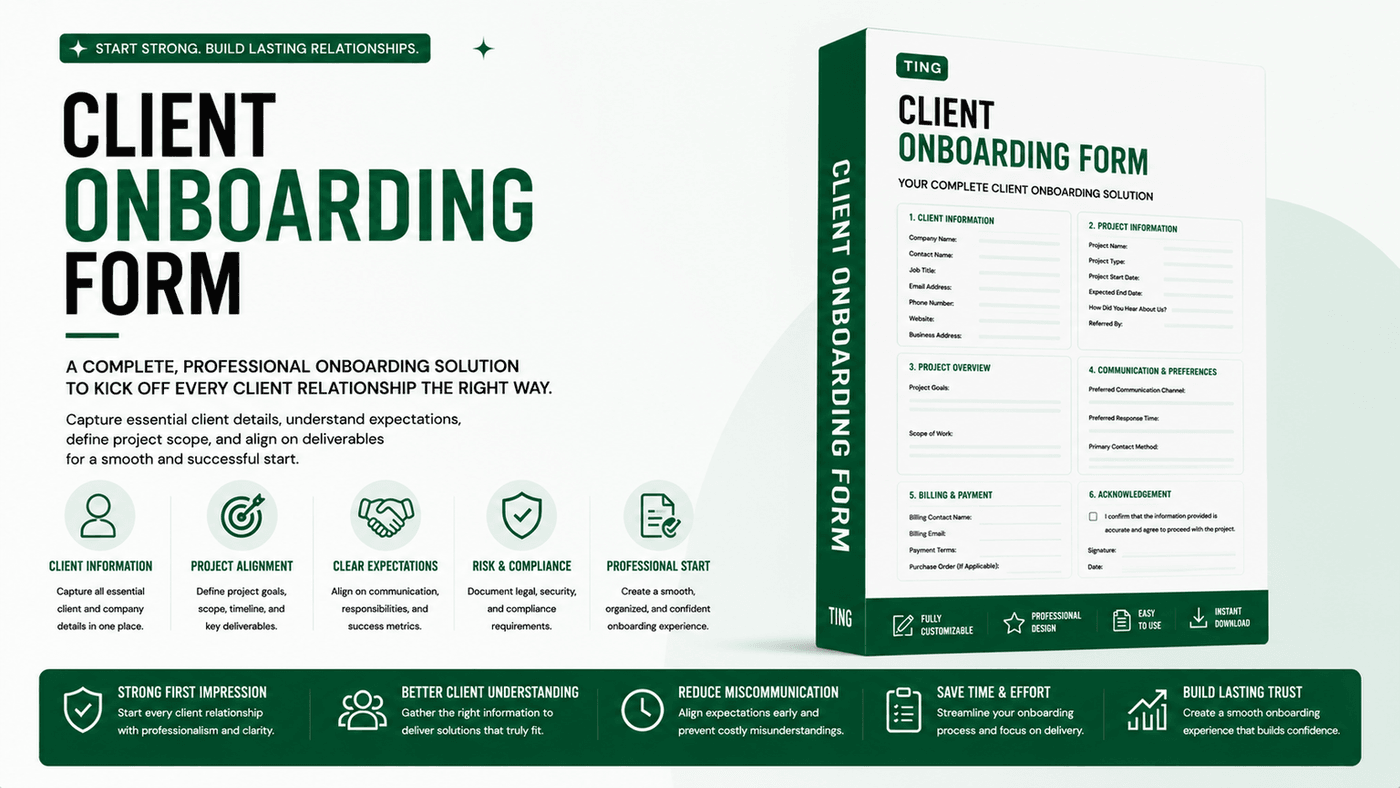 Client Onboarding Form marketplace thumbnail